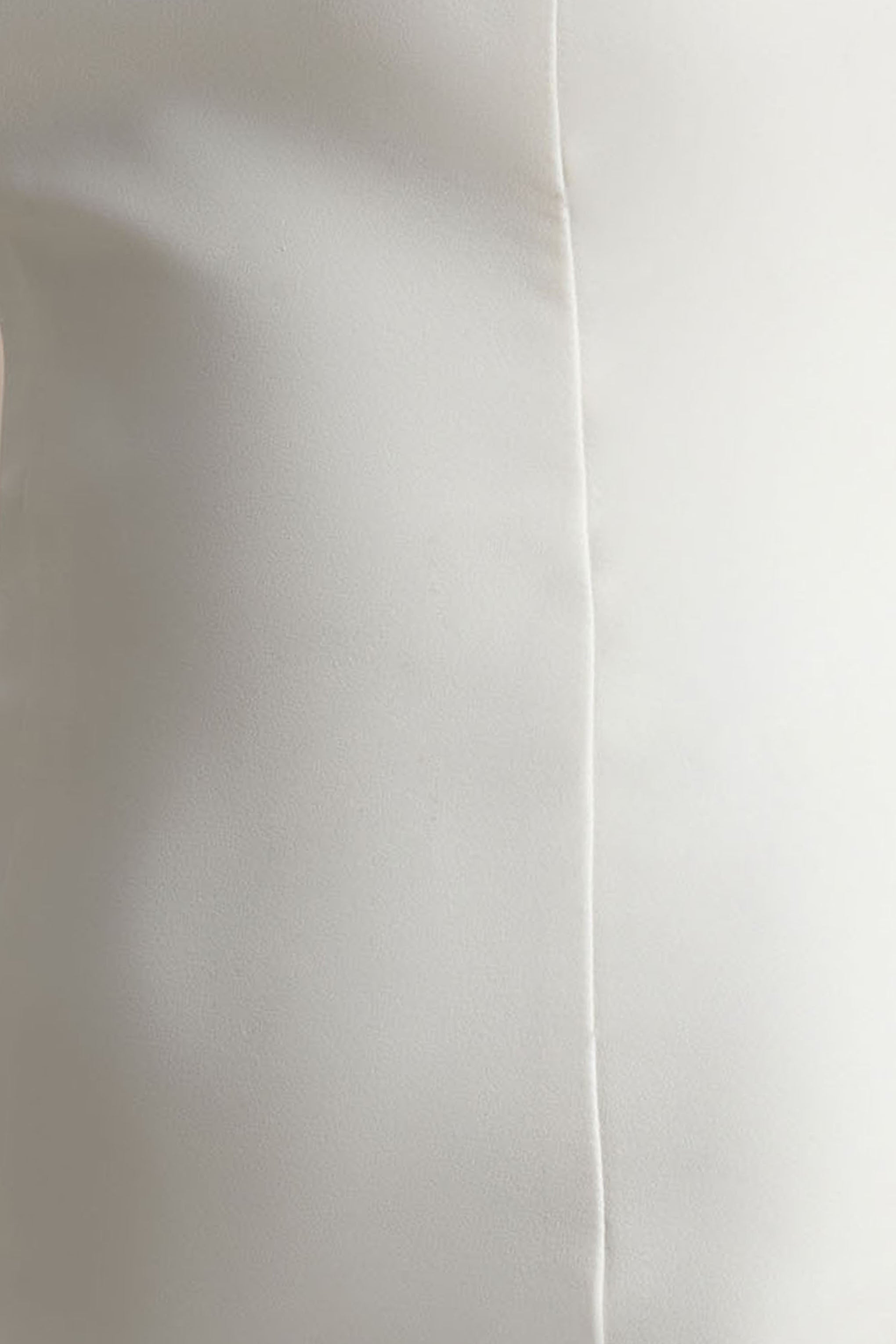 Geneve | White Halter-Neck Mini Dress With Ruffled Trim