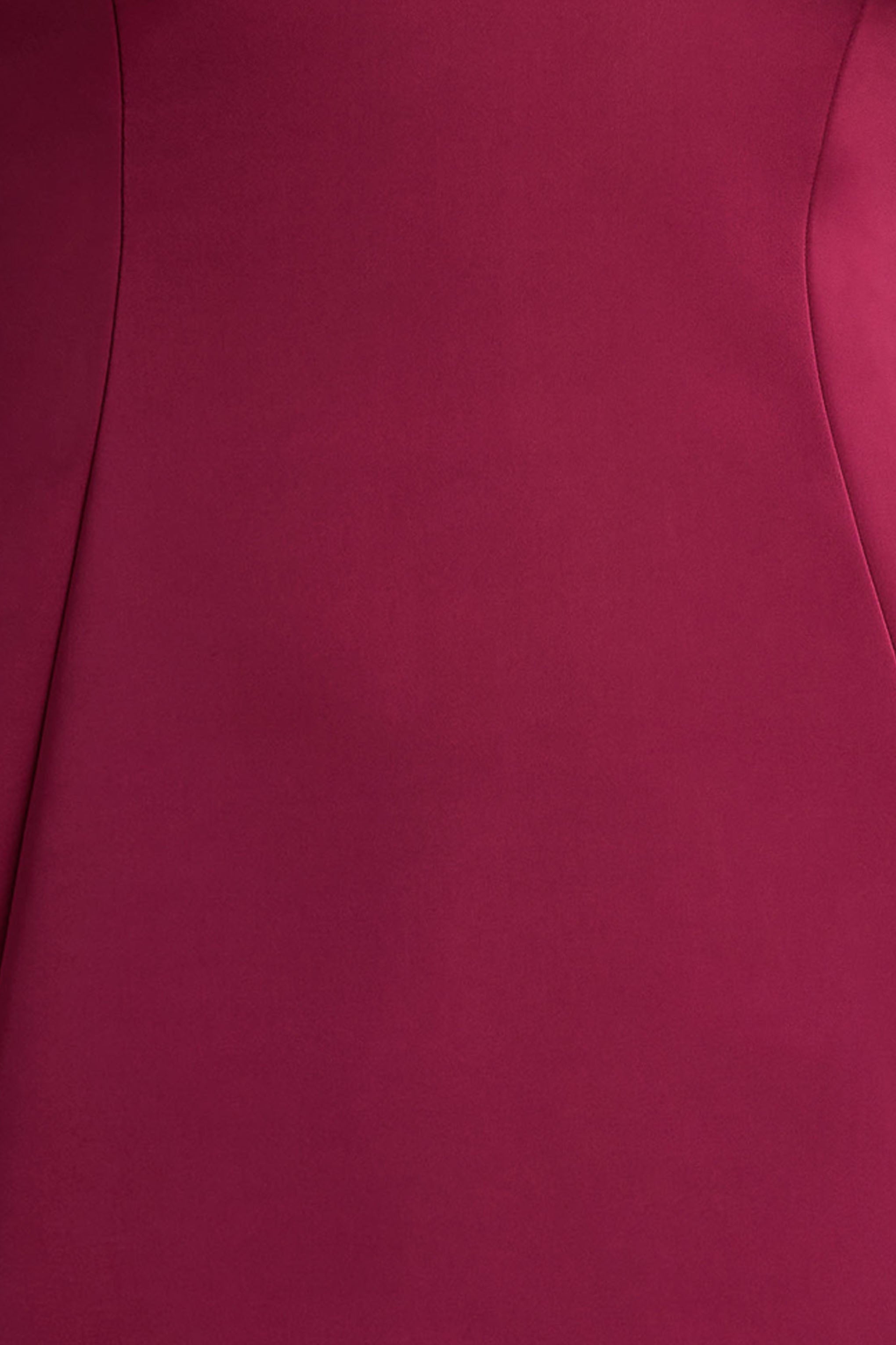 Elara | Burgundy Satin Plunge-Neck Mini Dress