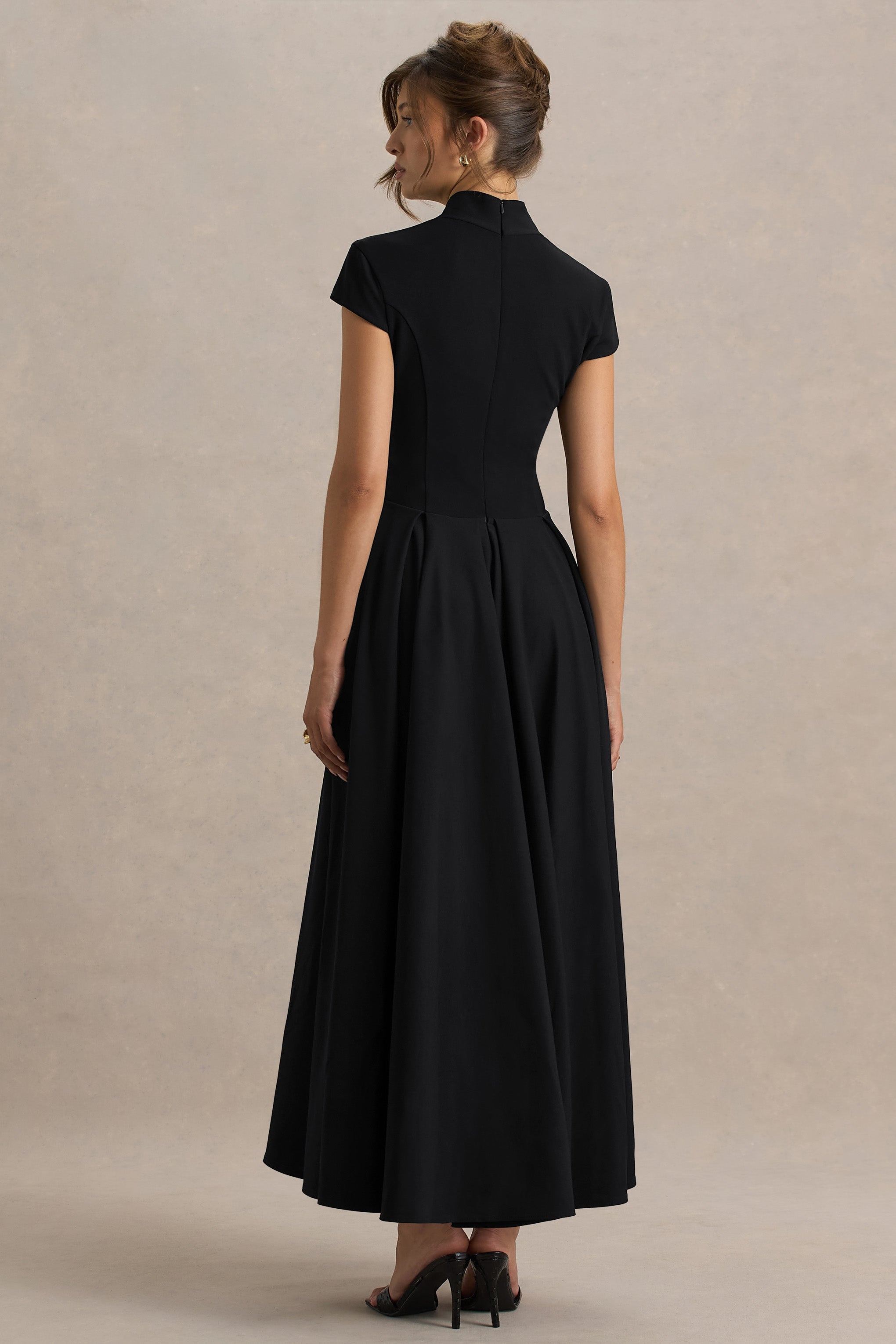 Scarlett | Black Square-Neck Maxi Dress