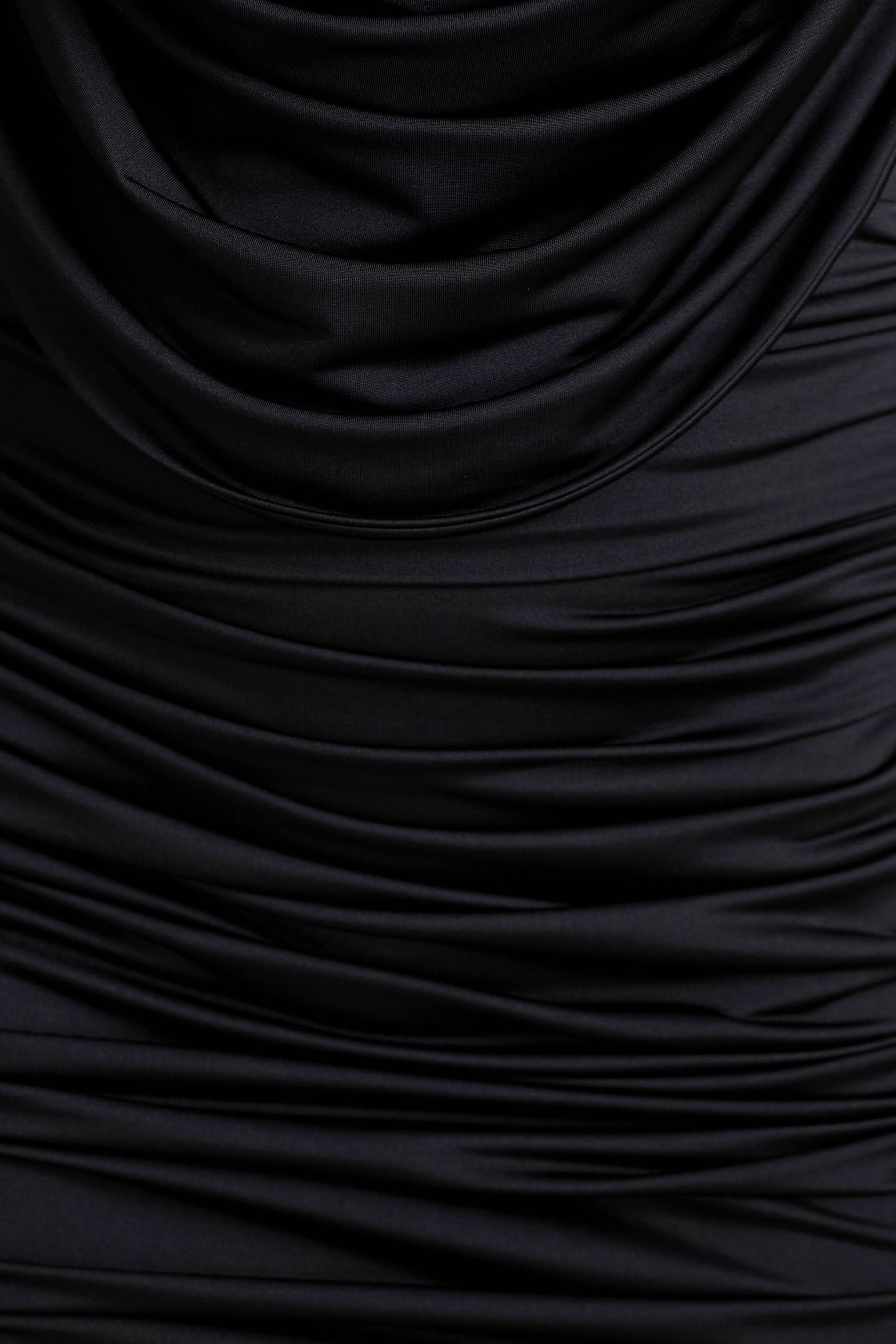 Ciela | Black Extreme Plunge-Neck Mini Dress