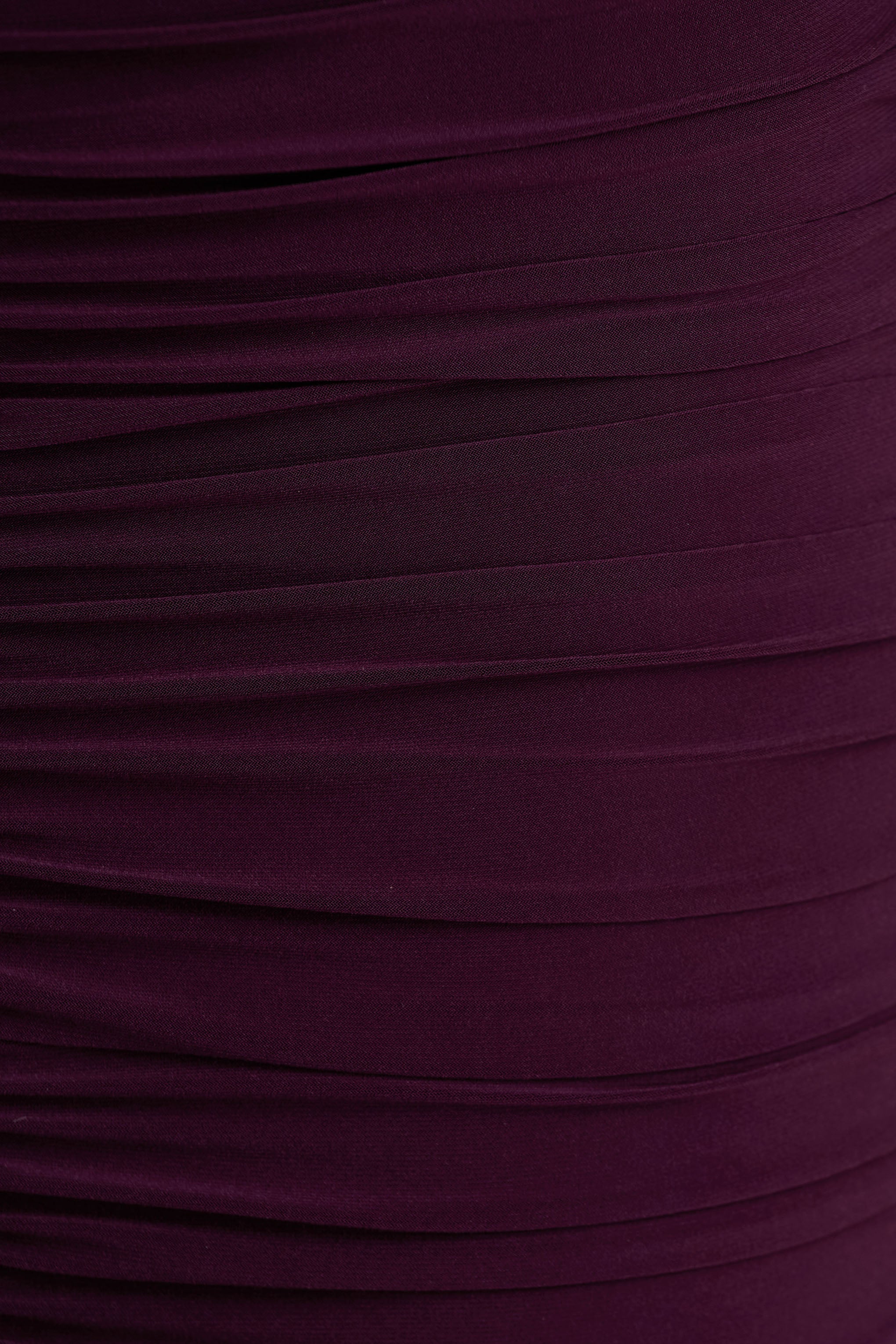 Pasqualina | Plum Ruched Plunge-Neck Maxi Dress