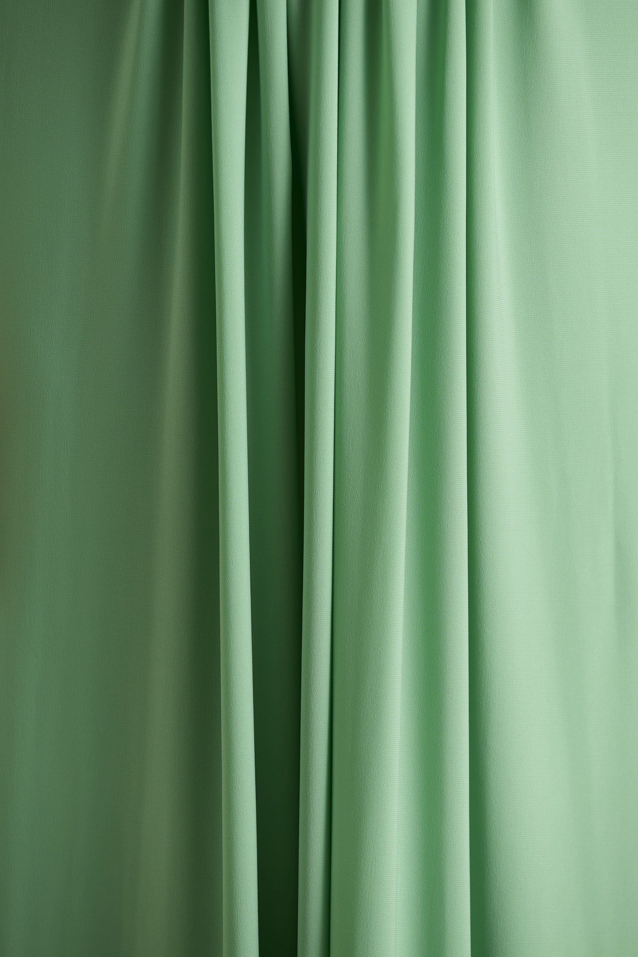 With Me | Green High-Neck Maxi Dress With Ruched Detailing