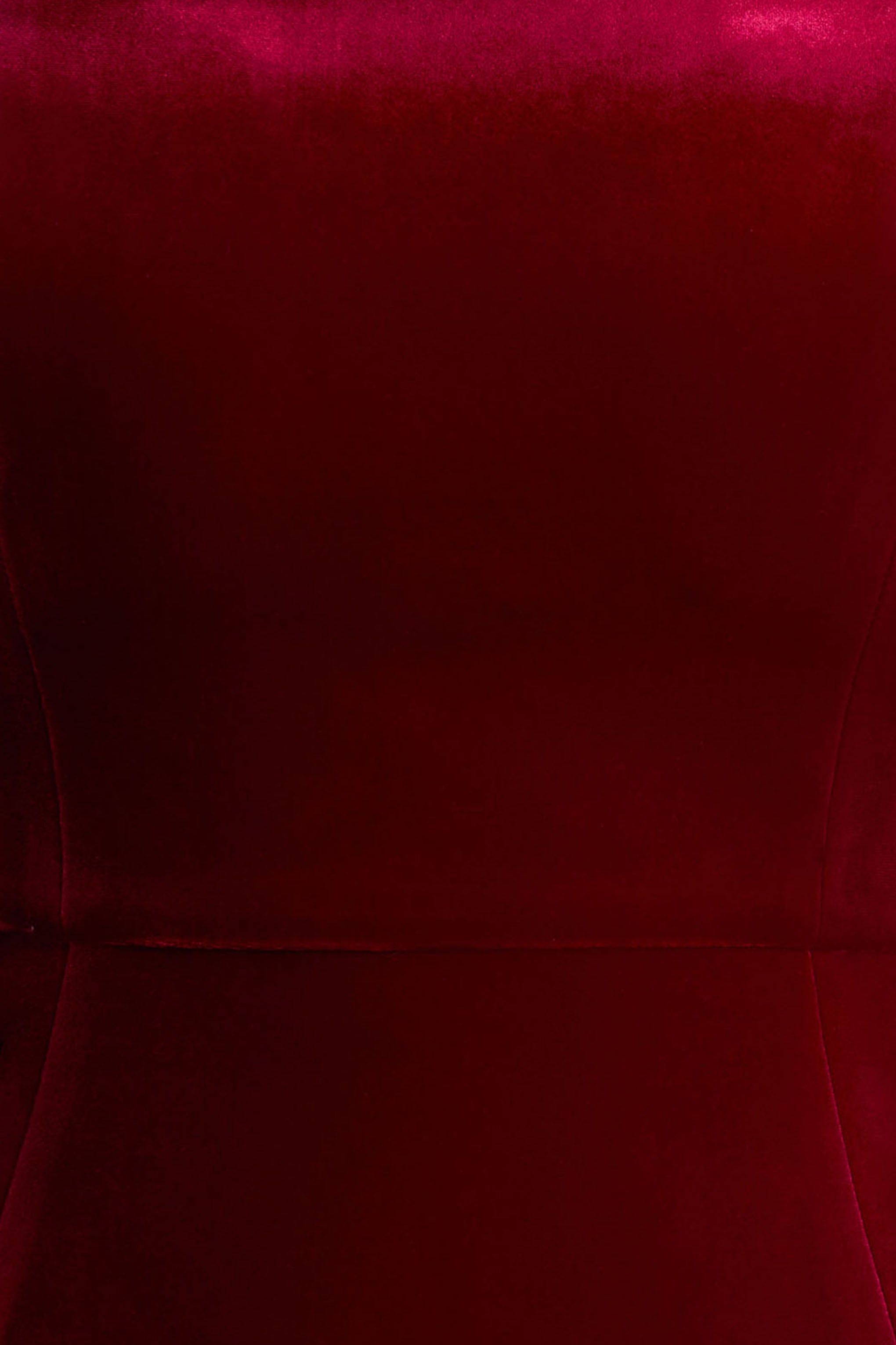 Irresistible | Burgundy Velvet Square-Neck Mini Dress