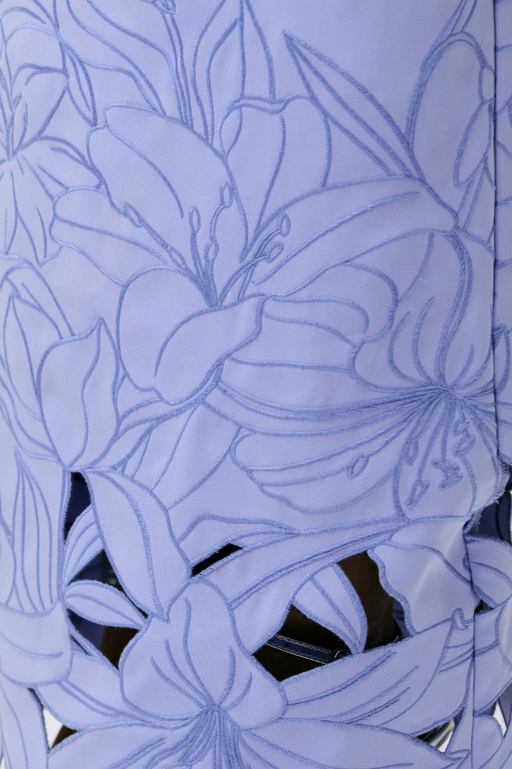 Samara | Purple Bandeau Maxi Dress With Cut-Out Crochet Hem