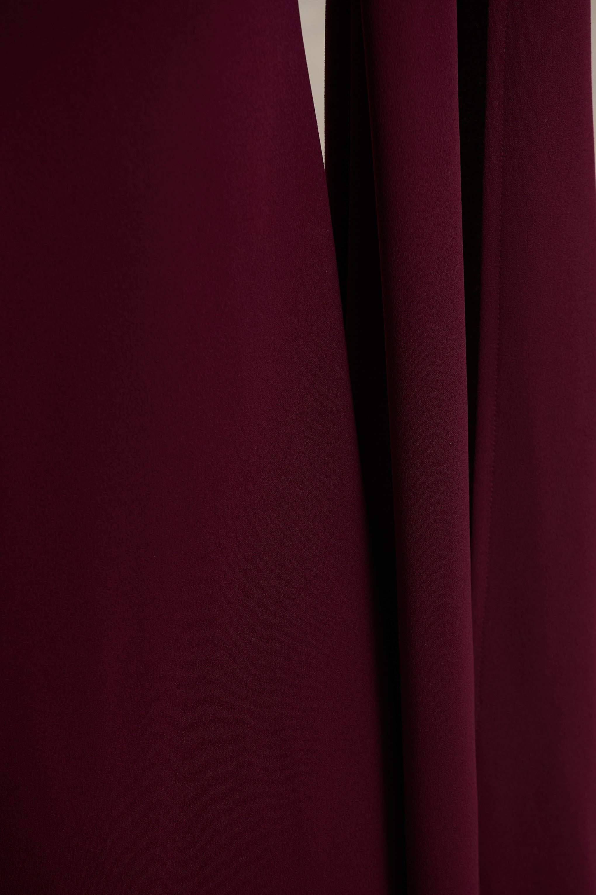 Esme | Burgundy Square-Neck Maxi Dress With Cape Sleeves