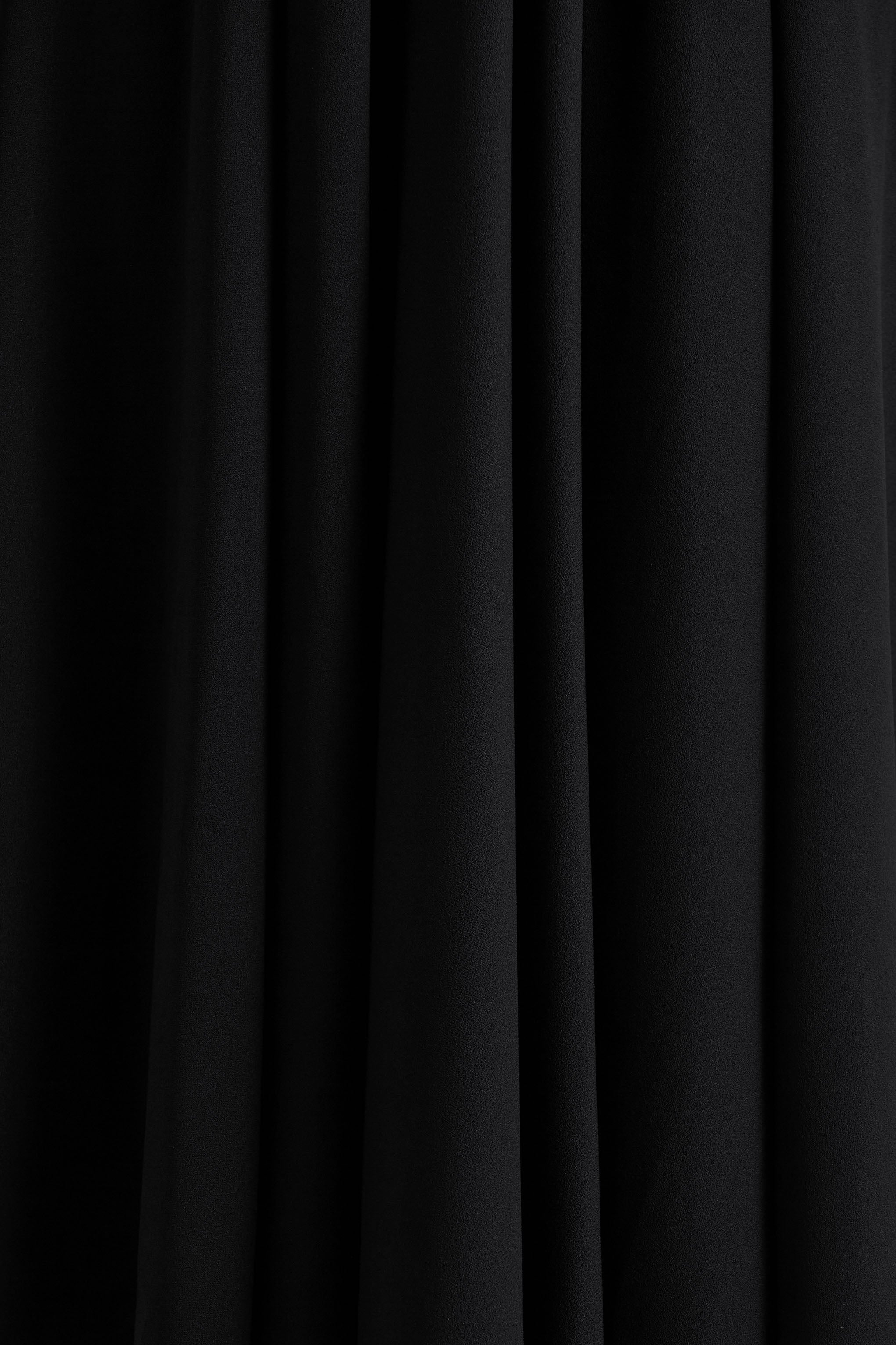 Alison | Black Square-Neck A-Line Midi Dress