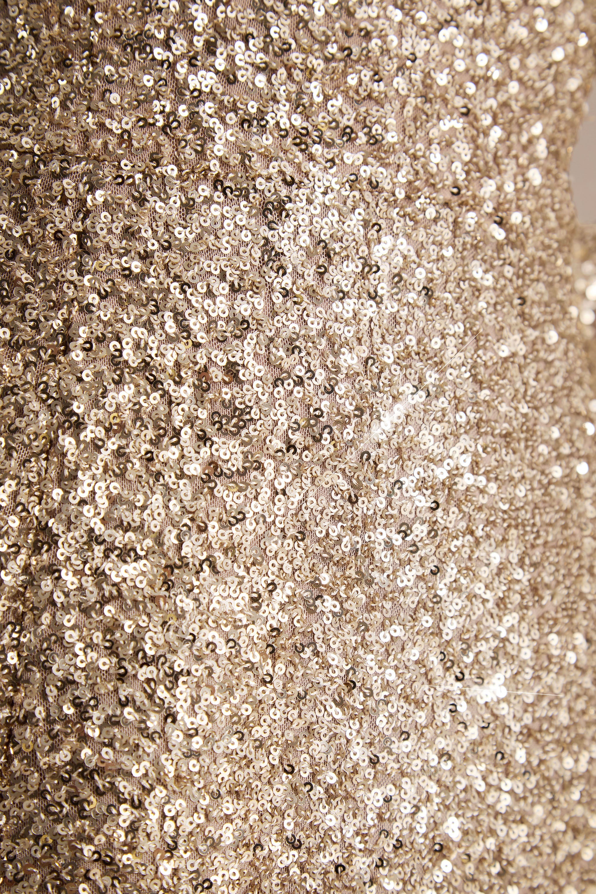 Invite | Gold Sequin Square-Neck Mini Dress