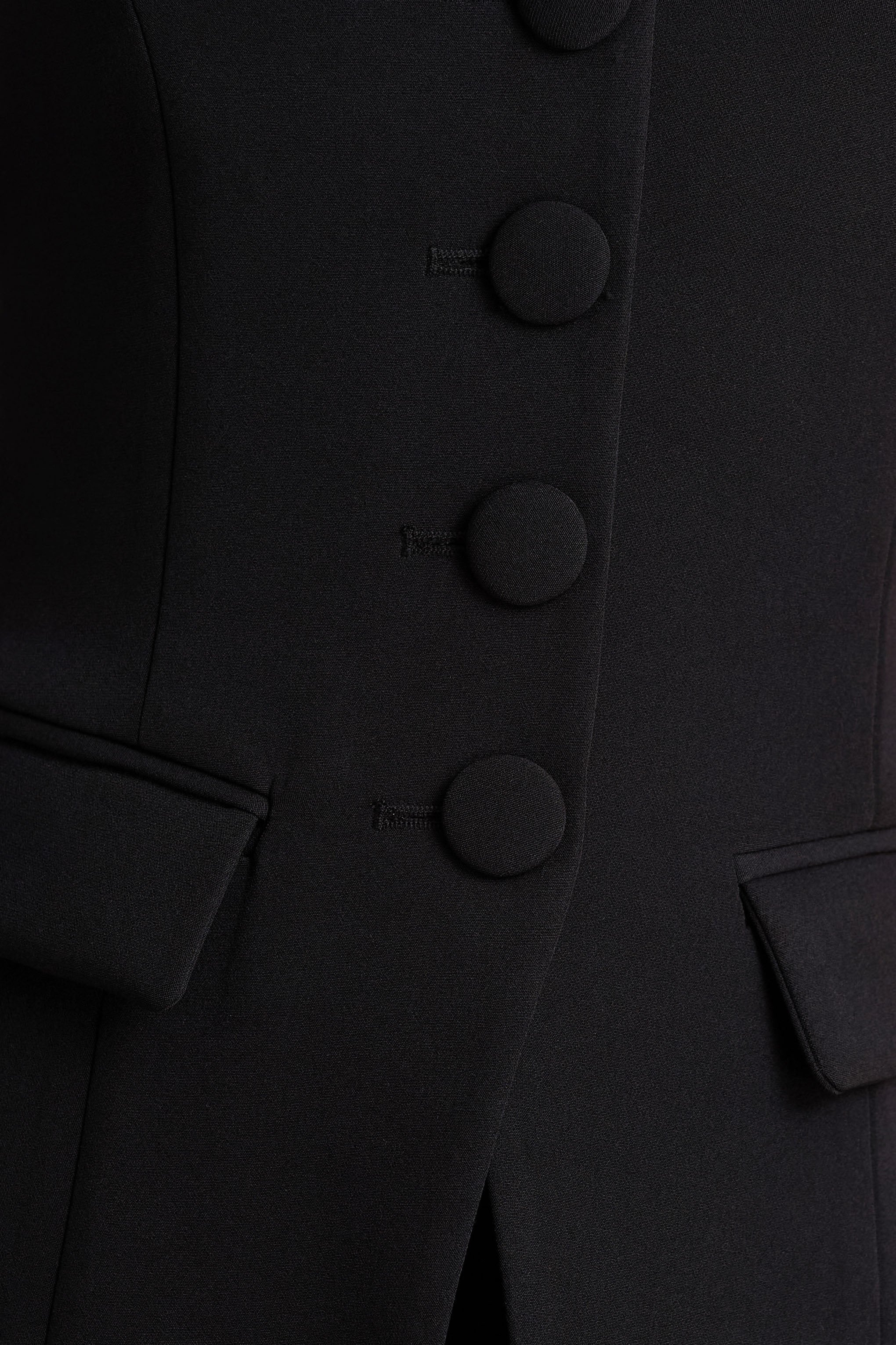 Tecla | Black Button-Up Tailored Waistcoat