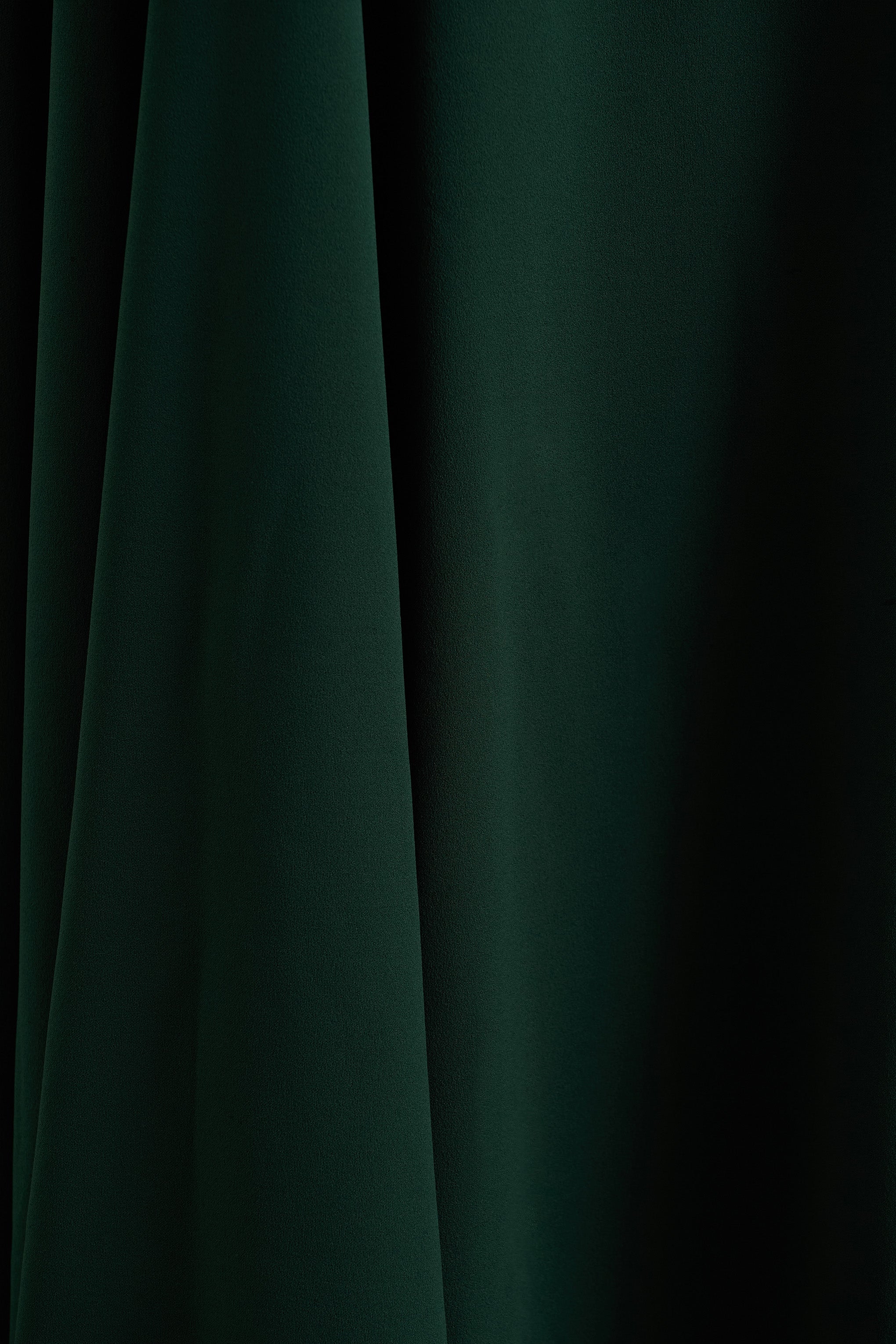 Alea | Dark Green High-Neck Short-Sleeve Maxi Dress