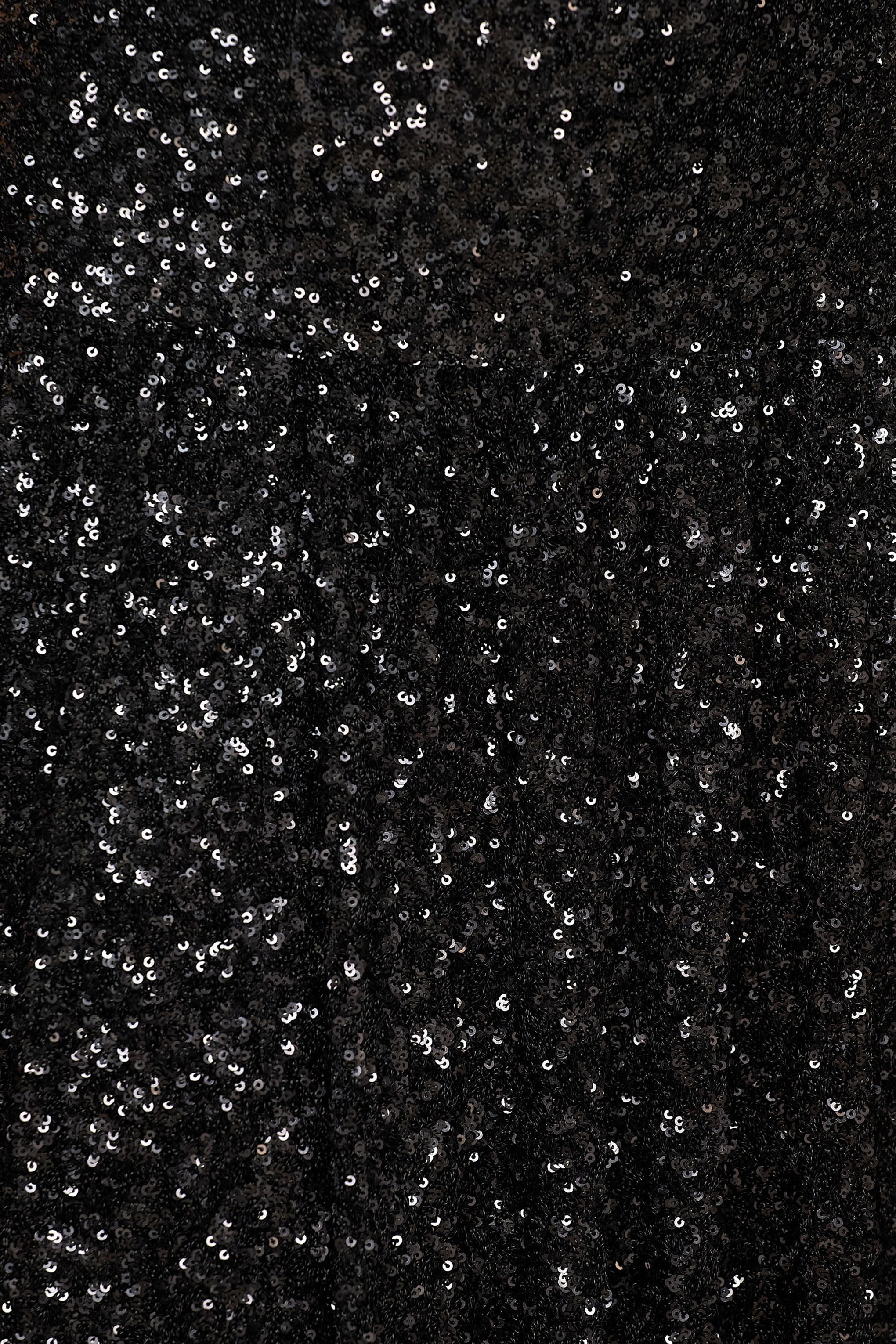 Allora | Black Sequin Square-Neck Maxi Dress With Pleated Skirt