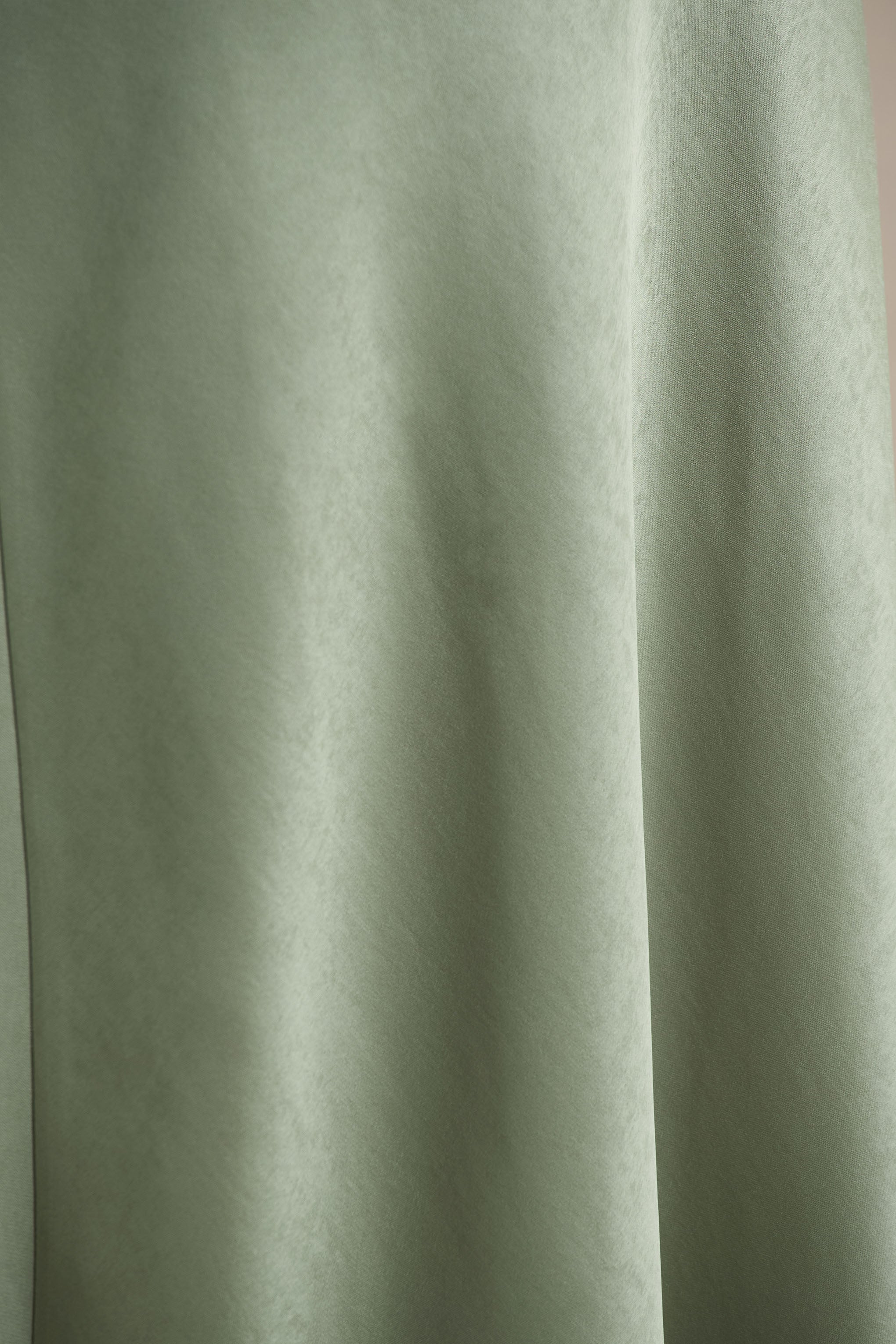 Beth | Sage Asymmetric Neckline High-Split Maxi Dress