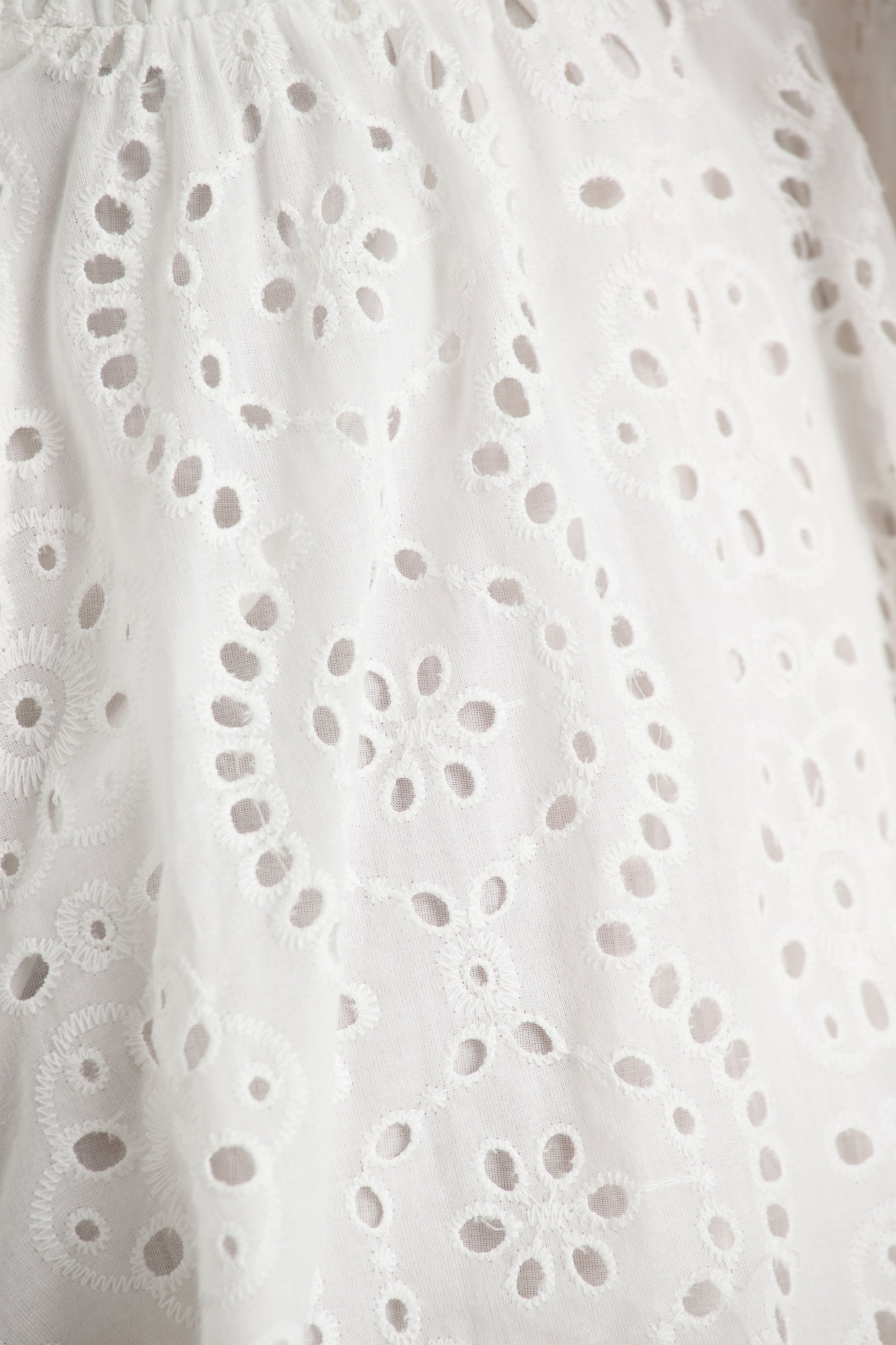 Mariella | White Broderie Bardot Ruffled Playsuit