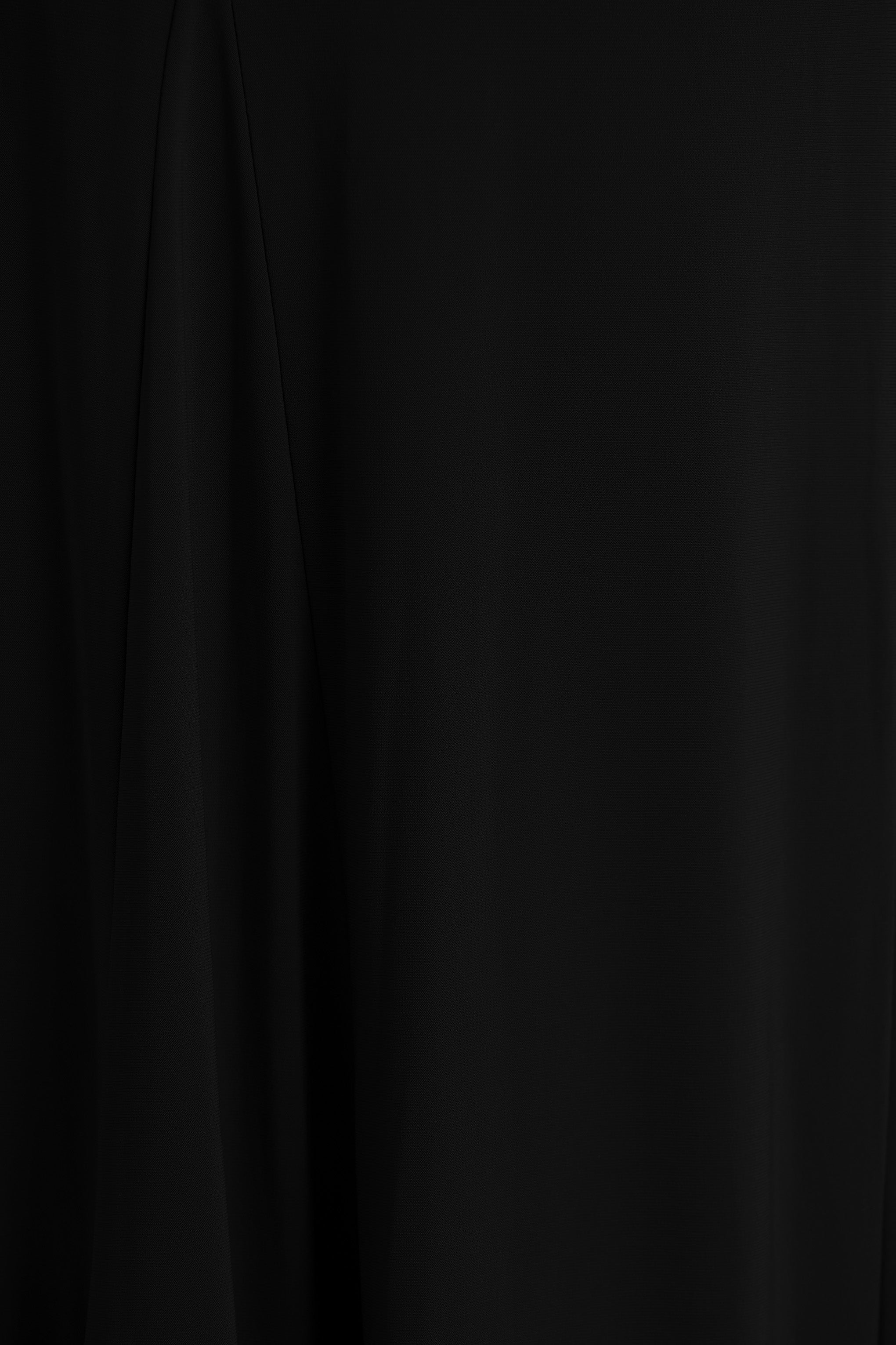 Cilla | Black Bardot-Neck Maxi Dress With Ruched Detailing