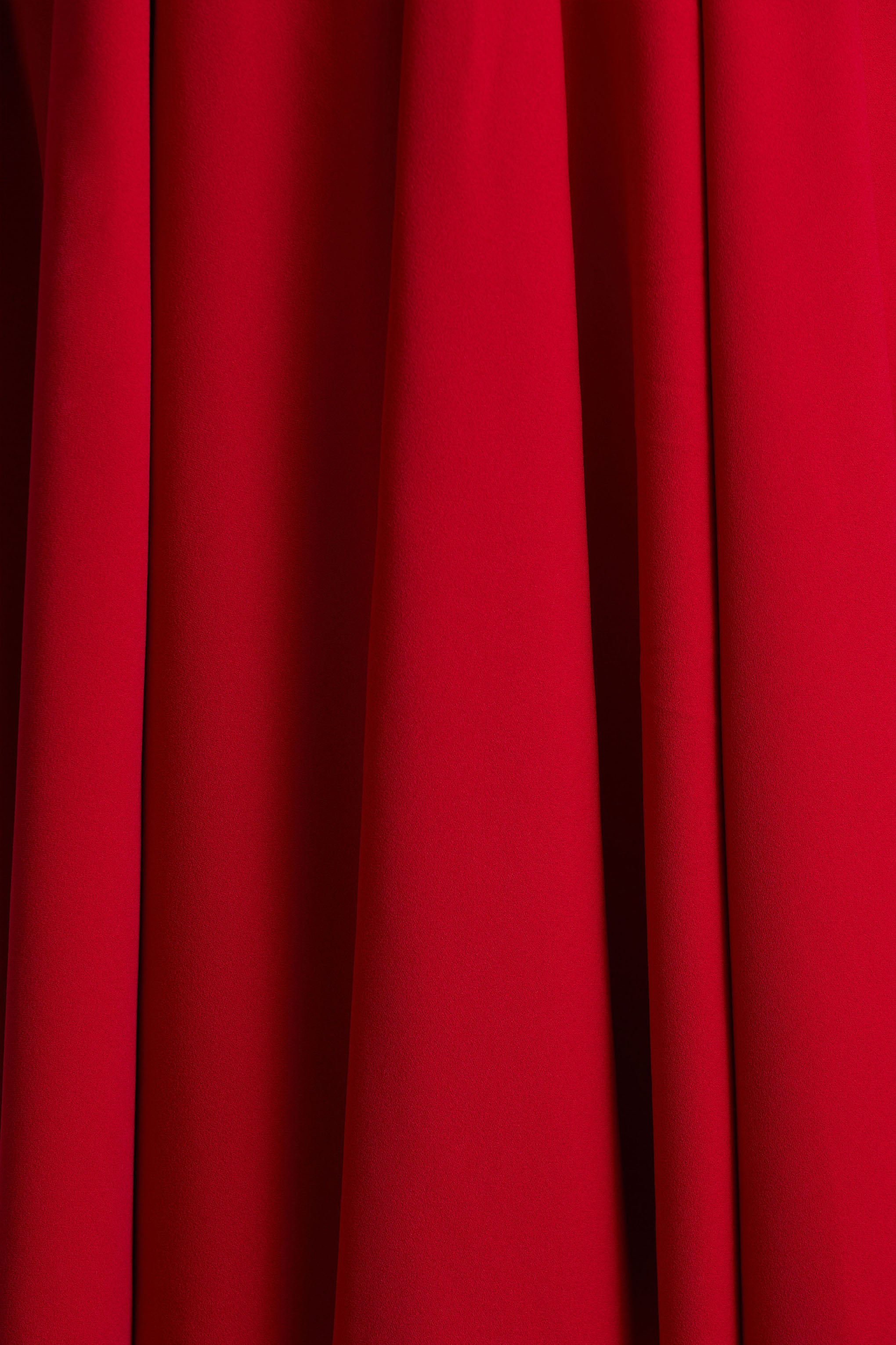 Bellamy | Red Crew-Neck Long-Sleeve Midi Dress