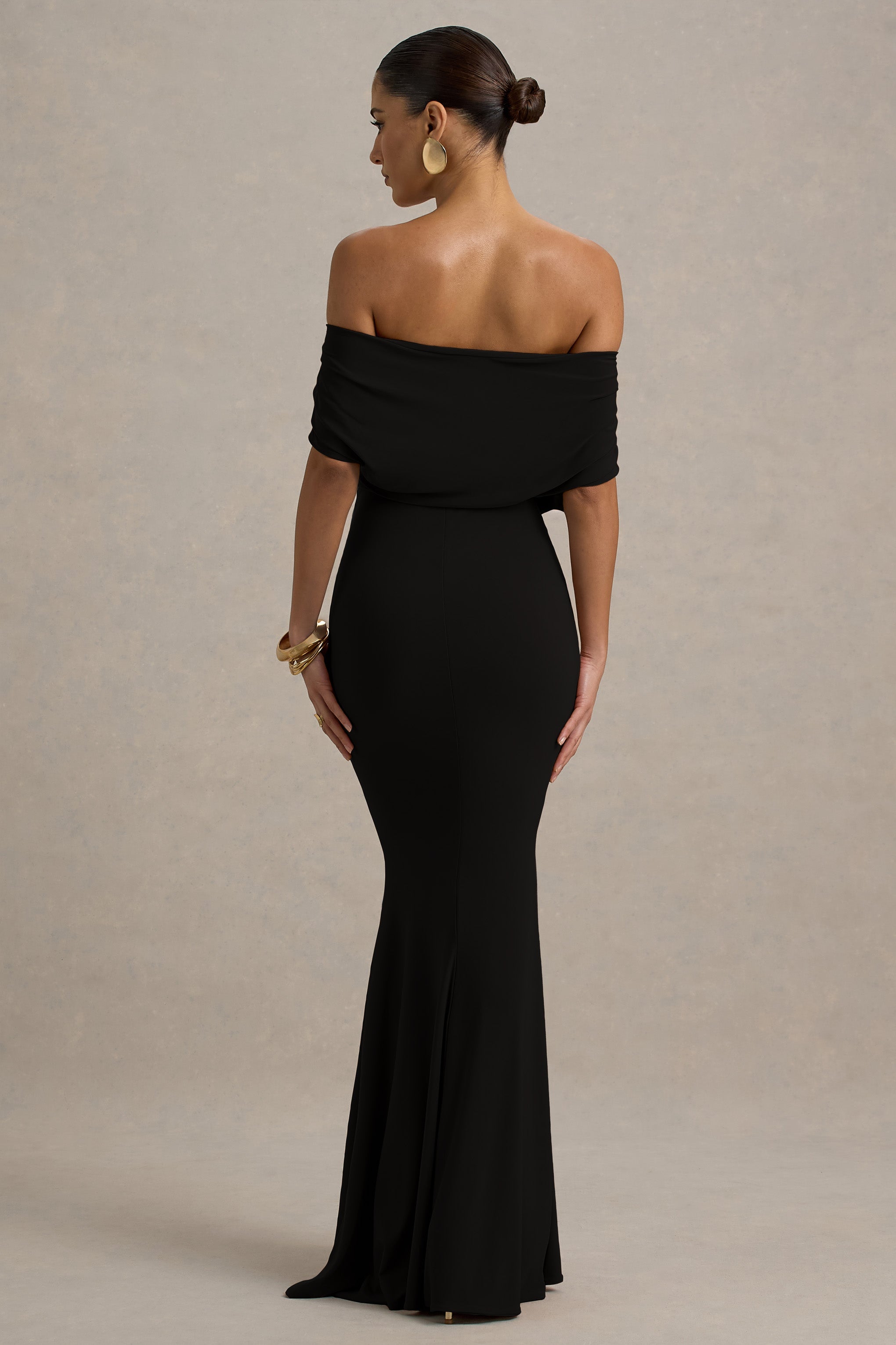 Bowden | Black Bardot Maxi Dress