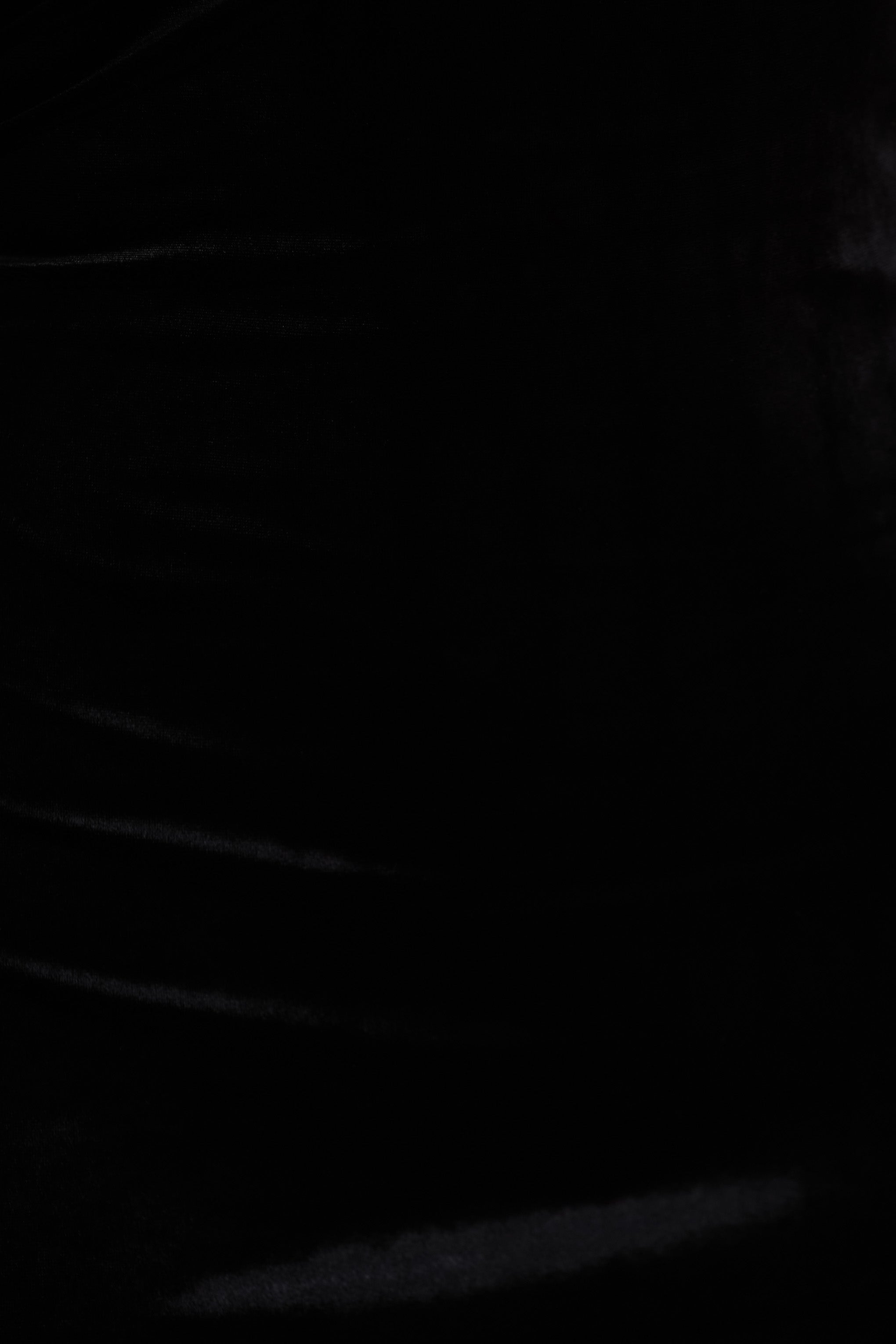 Poised | Black Velvet Bardot-Neck Maxi Dress With Twist-Sleeve