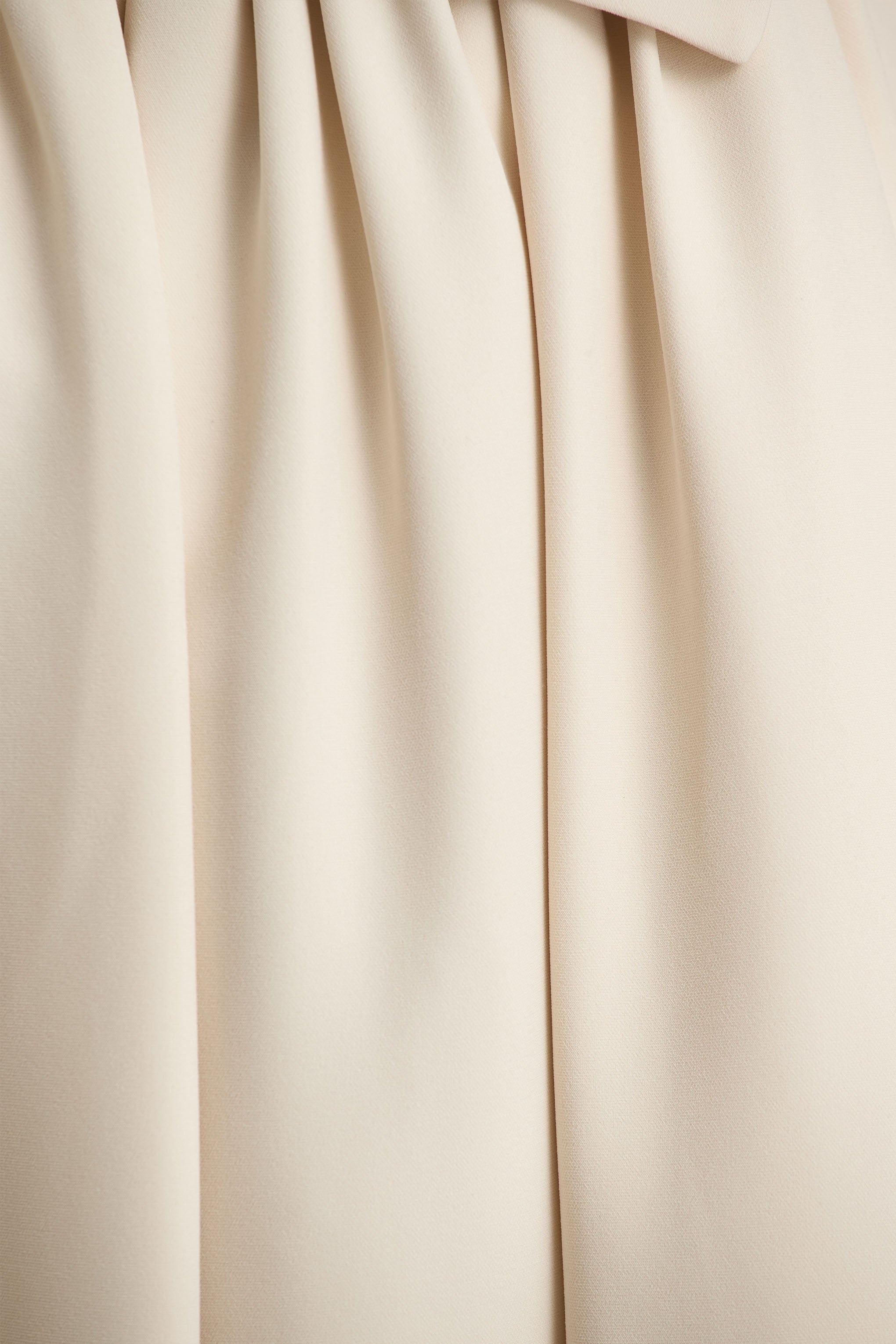 Candice | Cream Bandeau Volume Midi Dress With Back Bow Detail